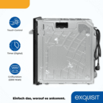exquisit Einbau-Mikrowelle, Mikrowelle, Mikrowelle + Grill, Mikrowelle + Heißluft, Grill, Auftau-Programm, Mikrowelle + Grill + Umluft, Grill + Umluft, 72,00 l, Timer, Kindersicherung, 5 Leistungsstufen, Kombinationsgerät - Image 2
