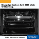 exquisit Einbau-Mikrowelle, Mikrowelle, Mikrowelle + Grill, Mikrowelle + Heißluft, Grill, Auftau-Programm, Mikrowelle + Grill + Umluft, Grill + Umluft, 72,00 l, Timer, Kindersicherung, 5 Leistungsstufen, Kombinationsgerät - Image 5