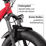 AGON E-Bike Faltrad Aurevia, 7 Gang Shimano Tourney Schaltwerk, Kettenschaltung, Heckmotor, 468 Wh, E Bike Klapprad 20" Pedelec für Damen Herren 155-195cm Elektrofahrrad - Image 3