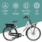 Tretwerk E-Bike Cityrad Sophia, 3 Gang, Nabenschaltung, Frontmotor, 536 Wh, Tretwerk Sophia E Bike Damen 28 Zoll Elektrofahrrad 160 - 185 cm Rad - Image 3