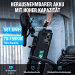 HITWAY E-Bike Faltrad 20*3,0 zoll Elektrofahrrad Pedelec mit 36V15,6Ah Akku, 7 Gang shimano shimano Schaltwerk, Kettenschaltung, Heckmotor, 561,6 Wh, Klappfahrrad E Mountainbike für Damen u. Herren - Image 2