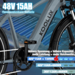 KOOLUX E-Bike Elektrofahrrad für Damen/Herren Reichweite 65-90 km elektro-cityrad, Heckmotor, 720 Wh, 27,5" Elektrofahrrad 7-Gang Shimano 48V15AH Herausnehmbare Batterie - Image 2
