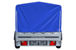 Auto Anhänger 230×125 Garden Trailer 230 KIPP Unitrailer 750 kg mit Stützrad, blauer Hochplane und Hochspriegel-Neu - Image 4