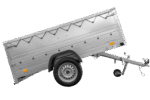 Faltbarer Anhänger Garden Trailer 230 KIPP mit zusätzlichen Bordwänden, Stützrad und Flachplane-Neu - Image 4