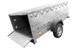 Faltbarer Anhänger Garden Trailer 230 KIPP mit zusätzlichen Bordwänden, Stützrad und Flachplane-Neu - Image 5
