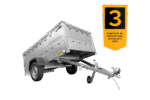 Faltbarer Pkw Anhänger Garden Trailer 230 KIPP mit zusätzlichen Bordwänden, Stützrad, Flachplane und Planenträgern]-Neu - Image 3