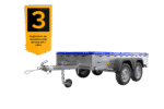 Garden Trailer 264/2 Kipp Mit Stützrad, Planenträger Und Blauer Flachplane-Neu - Image 2