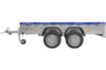 Garden Trailer 264/2 Kipp Mit Stützrad, Planenträger Und Blauer Flachplane-Neu - Image 3