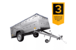 Großer Anhänger 750 kg Garden Trailer 264 KIPP mit Bordwandaufsatz , Stützrad und blauer Flachplane-Neu - Image 3