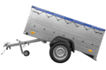 Kfz Anhänger 750 kg Garden Trailer 201 KIPP mit zusätzlichen Bordwänden, Stützrad und blauer Flachplane-Neu - Image 5
