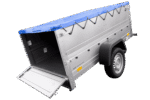 Kippbarer Pkw Anhänger Garden Trailer 200 KIPP mit zusätzlichen Bordwänden, Stützrad und Flachplane-Neu - Image 5